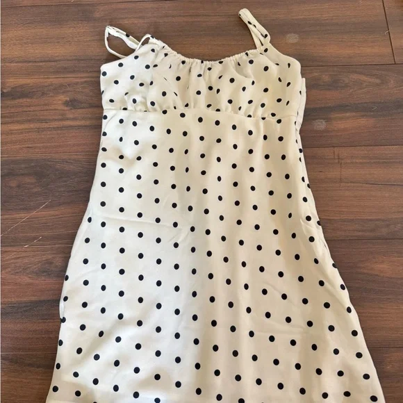 Hollister Black and White Polka Dot Mini Dress - Picture 2 of 4